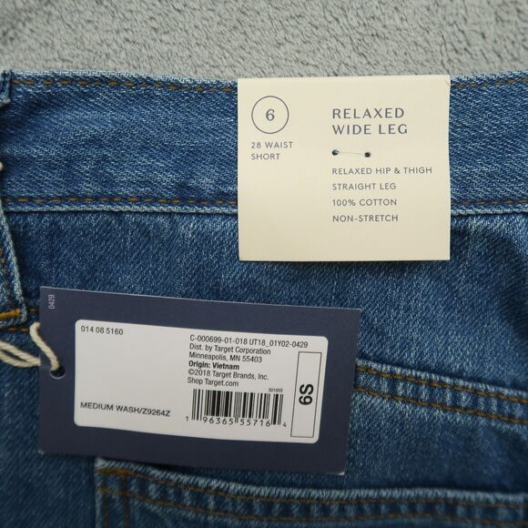 Universal Thread Jeans Women's 6S Blue High-Rise Relaxed Wide-Leg 29" Inseam NWT - Picture 12 of 16